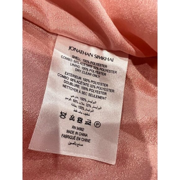 JONATHAN SIMKHAI Celleste Pink Plisse Midi Dress Size 8 - Picture 10 of 11